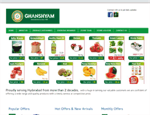 Tablet Screenshot of ghanshyamsupermarket.com